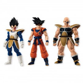 Figurine Dragon Ball Z - Lot de 3 Figurines Nappa, Gokou, Vegeta 8cm