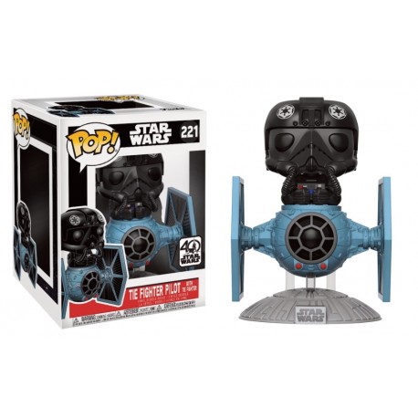 Figurine Star Wars - Tie Fighter with Tie Pilot Exclusive Pop 15cm