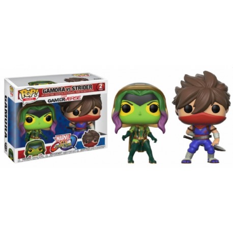 Figurine Marvel Vs Capcom - Bi-Pack Gamora Vs Strider Pop 10cm