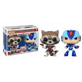 Figurine Marvel VS Capcom - Bi Pack Rocket VS Mega Man X Pop 10cm