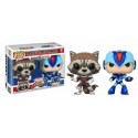 Figurine Marvel VS Capcom - Bi Pack Rocket VS Mega Man X Pop 10cm