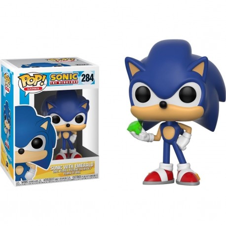 Figurine Sonic The Hedgehog - Sonic with Emerald Pop 10cm