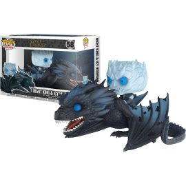 Figurine Game of Thrones - Icy Viserion & Night King Glows in the Dark Pop Rides 15cm