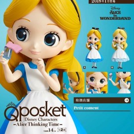Figurine Q Posket Disney - Alice Thinking Time Pastel ver.B 14cm