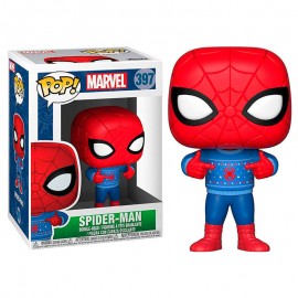 Figurine Marvel - Holiday Spider-man with Ugly Sweater Pop 10cm