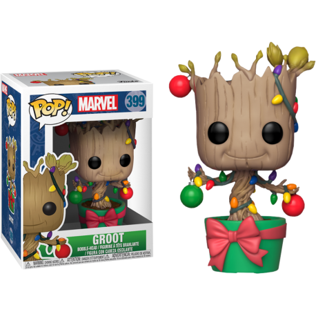 Figurine Marvel - Holiday Groot with Lights and Ornaments Pop 10cm