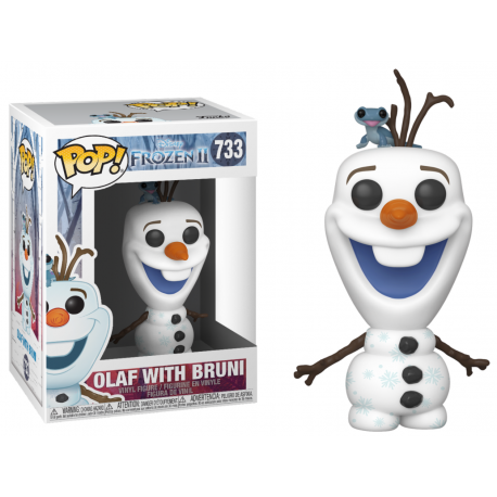 Figurine Frozen 2/ La Reine des Neiges 2 - Olaf with Bruni Pop 10cm