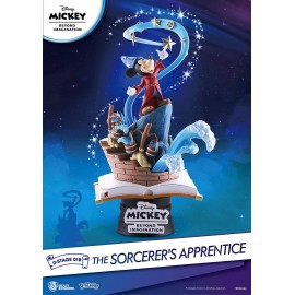Figurine Disney Mickey Mouse - Diorama D-Stage 018 The Sorcerer's Apprentice 90 years of Mickey 15cm