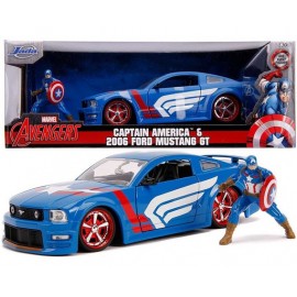 Réplique Marvel - Captain America Hollywood Rides Ford Mustang GT 2006 1/24 métal