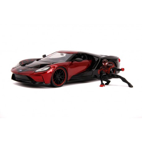 Réplique Marvel - Miles Morales Hollywood Rides Ford GT 2017 1/24 métal