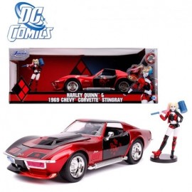 Réplique DC Comics - Harley Quinn Hollywood Rides Chevy Corvette Stingray 1969 1/24 métal