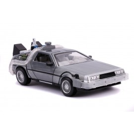 Réplique Retour Vers le Futur 2 - DeLorean Time Machine Hollywood Rides 1/24 métal