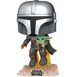 Figurine Star Wars - The Mandalorian - The Mandalorian flying with Jet pack Pop 10 cm