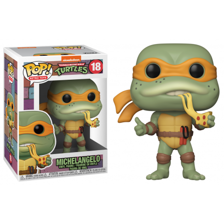 Figurine Teenage Mutant Ninja Turtles (Tortues Ninja) - Michelangelo Pop 10cm