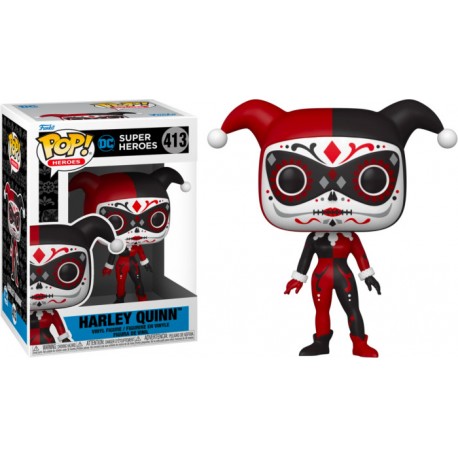 Figurine DC Comics - Dia de Los DC - Harley Quinn Pop 10cm