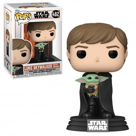 Figurine Star Wars - The Mandalorian - Luke with Grogu Pop 10cm