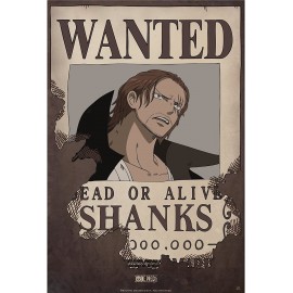 Poster - One Piece "Wanted Shanks" 52x38cm