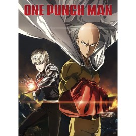 Poster One Punch Man - "Saitama & Genos" (52x38)
