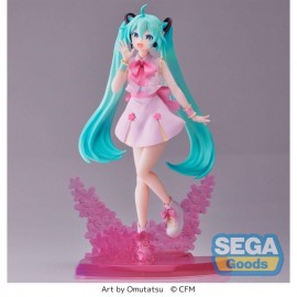 Figurine Hatsune Miku - Sakura Miku Omatatsu Luminasta 21cm