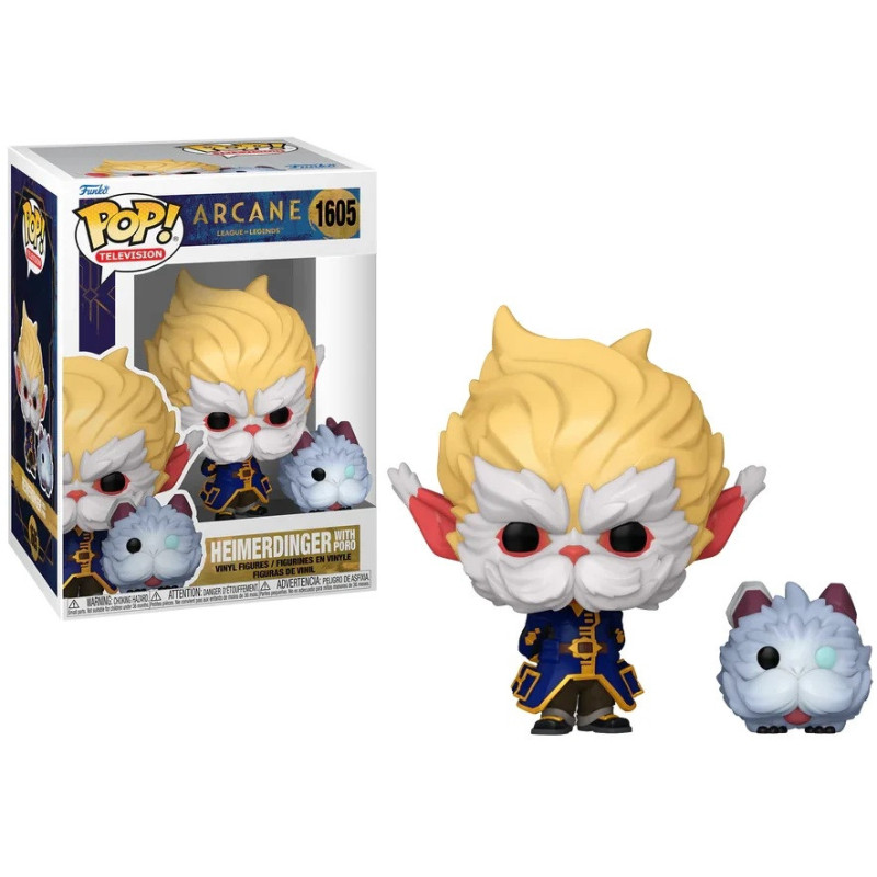Figurine Arcane - Heimerdinger with Poro Pop 10cm