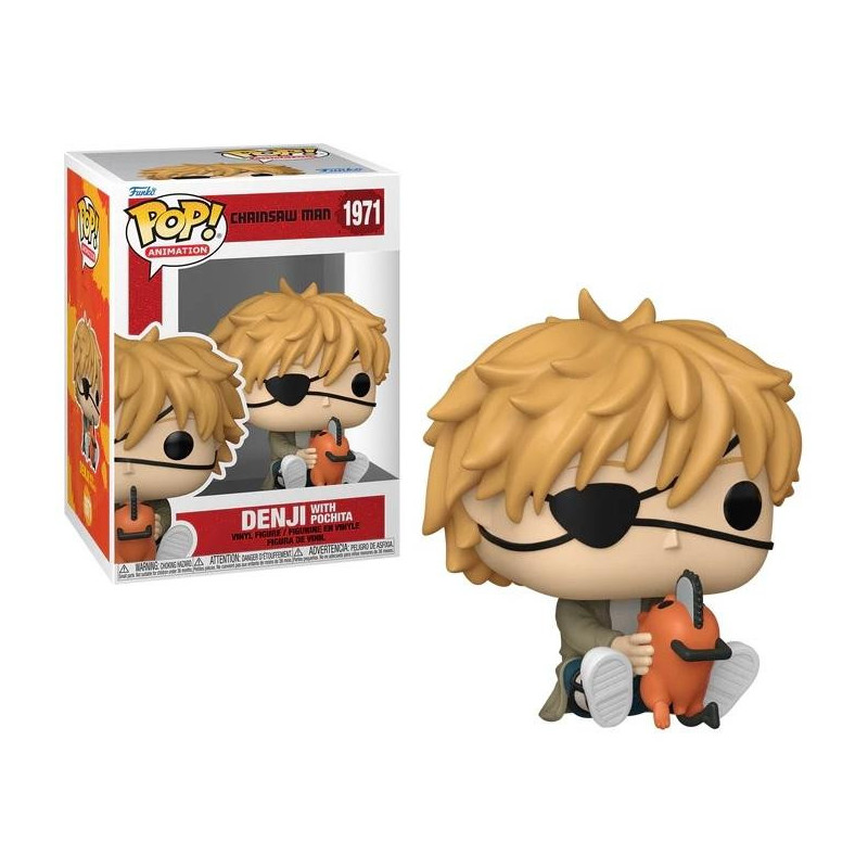 Figurine Chainsaw Man - Denji with Pochita - Pop 10 cm