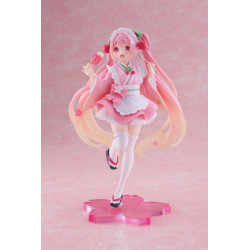 Figurine Hatsune Miku - Newley Written Sakura Miku Japanese Cafe Ver. Reissue 18cm