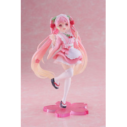 Figurine Hatsune Miku - Newley Written Sakura Miku Japanese Cafe Ver. Reissue 18cm