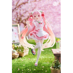 Figurine Hatsune Miku - Newley Written Sakura Miku Japanese Cafe Ver. Reissue 18cm