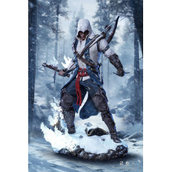 Figurine Assassin's Creed Black III - Animus Connor Kenway Light UP 28cm