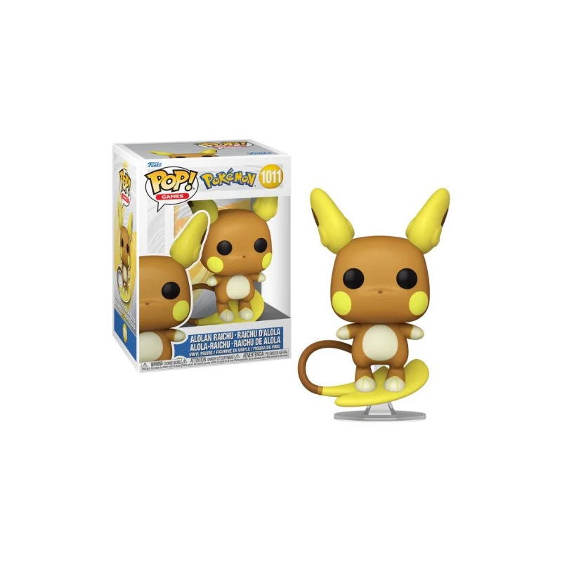 Figurine Pokemon - Alolal Raichu/Raichu d'Alola Pop 10cm