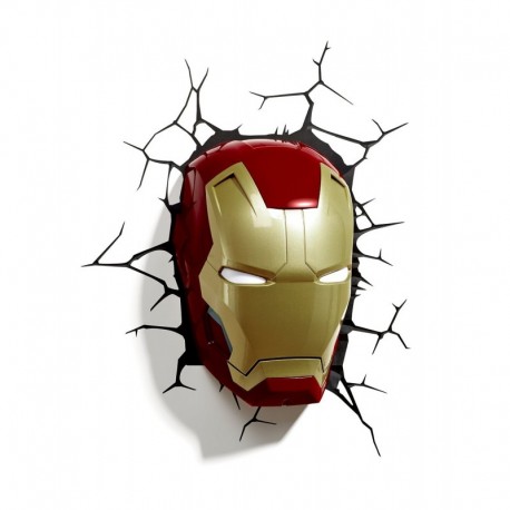 Applique murale 3D Deco Light Masque Iron Man