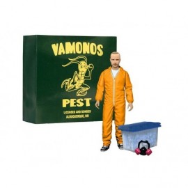 Figurine - Breaking Bad - Jesse Pinkman Chimiste Orange Hazmat Suit 15cm