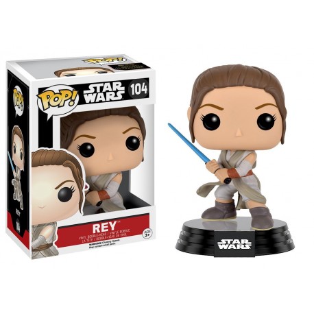 Figurine Star Wars The Force Awakens - Rey with Lightsaber Pop 10cm
